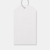 Cute Vintage Pink Hobby Horse Pattern Cadeaulabel (Achterkant)