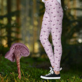 Cute Vintage Purple Mushroom Dream Pattern  Leggings