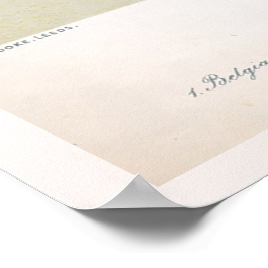 Cute Vintage Retro Bunny Rabbit Poster (Hoek)