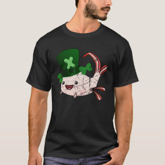Cute Vintage St Patrick s Day baby Axolotl Lucky c T-shirt