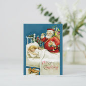 Cute Vintage Victoriaans Kerstkerstkerstkerstkerst Briefkaart (Staand voorkant)