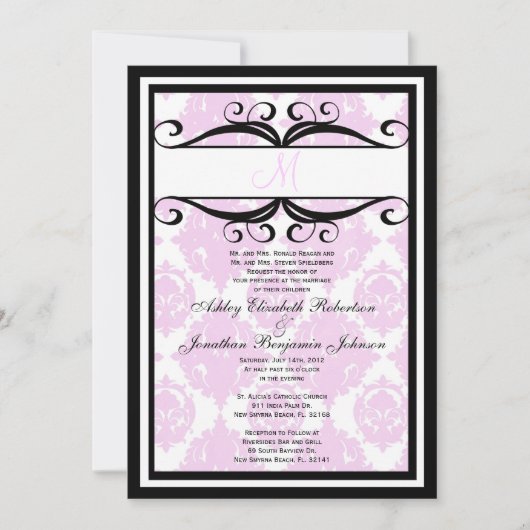 Cute Vintage Wedding nodigen Kaart (Voorkant)