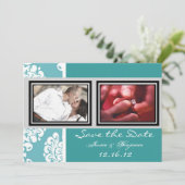 Cute Vintage Wedding Save the Date Cards (Staand voorkant)