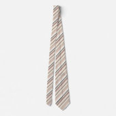 Cute vintage wit rode strepen stropdas (Achterkant)