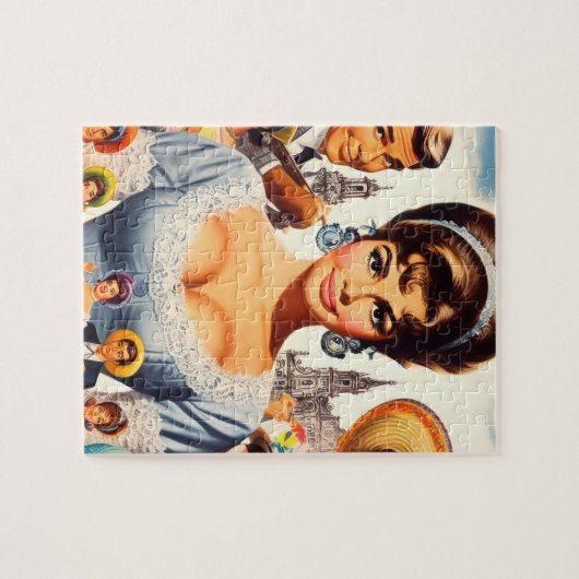 Cute Vintage Woman Legpuzzel (Horizontaal)