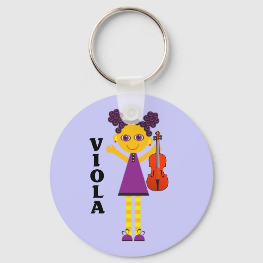 Cute Viola Girl Sleutelhanger (Voorkant)