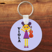 Cute Viola Girl Sleutelhanger (Voorkant)