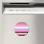 Cute violet rode strepen magneet (Insitu (Vaatwasser))