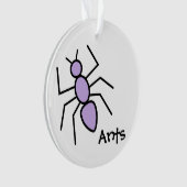 Cute Violet Vector Ant Ornament (voorkant)