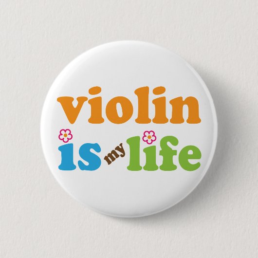 Cute Violin is mijn leven Ronde Button 5,7 Cm (Voorkant)