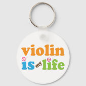 Cute Violin is mijn leven Sleutelhanger (Voorkant)