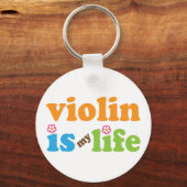 Cute Violin is mijn leven Sleutelhanger (Voorkant)