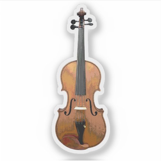 Cute Violin klassieke muziek Sticker (Voorkant)