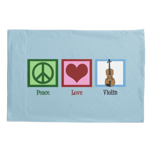 Cute Violin Kussensloop (Achterkant)