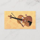 Cute violin leraar cartoon visitekaartje (Achterkant)