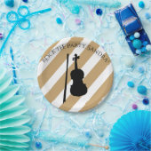 Cute Violin Rock en Roll Musical Instruments Papieren Bordje (Feest)