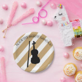 Cute Violin Rock en Roll Musical Instruments Papieren Bordje (Feest)