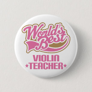 Cute Violin Teacher Ronde Button 5,7 Cm