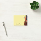 Cute Violin Yellow Monogram Musical Post-it® Notes (Kantoor)