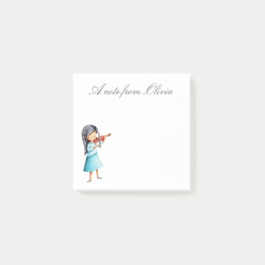 Cute Violinist Post-it® Notes (Voorkant)