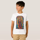 Cute Virgin of Guadalupe Kid's Tee Shirt (Voorkant volledig)