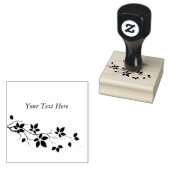 Cute Virginia Creeper Leaves Voeg Jouw tekst toe Rubberstempel (Gestempeld)