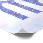 Cute Virgo Custom Astrology Paars Birthday Party Poster (Hoek)