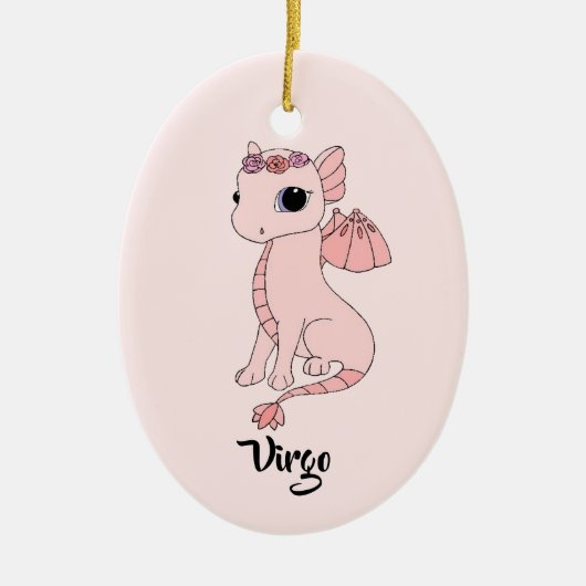 Cute Virgo Dragon design zodiac ornament (Voorkant)
