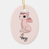 Cute Virgo Dragon design zodiac ornament (Achterkant)
