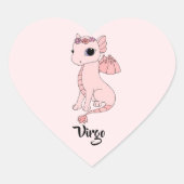 Cute Virgo Dragon design zodiac sticker (Voorkant)
