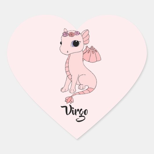 Cute Virgo Dragon design zodiac sticker (Voorkant)