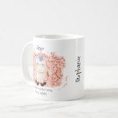 Cute Virgo Maiden Waterverf Bull Zodiac Monogram Koffiemok (Voorkant links)