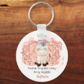 Cute Virgo Maiden Waterverf Bull Zodiac Sleutelhanger (Voorkant)