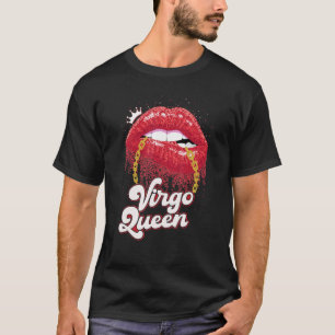 Cute virgo Queen Red Lips Zodiac Sign Costuum for T-shirt