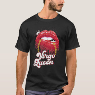 Cute virgo Queen Red Lips Zodiac Sign Costuum for T-shirt