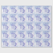 Cute Virgo Sign Custom Paars Happy Birthday Cadeaupapier (Vlak)