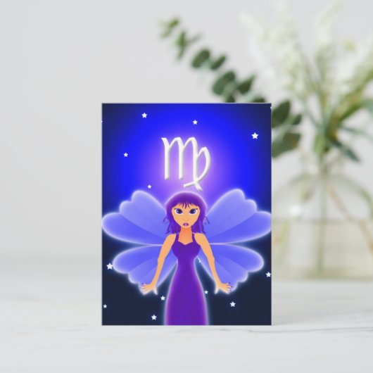 Cute Virgo Zodiac Briefkaart (Staand voorkant)