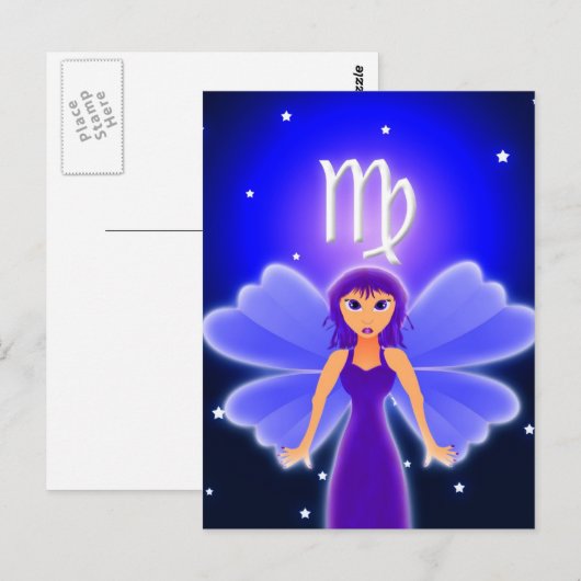 Cute Virgo Zodiac Briefkaart (Voorkant / Achterkant)