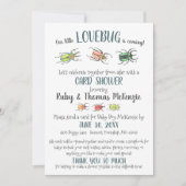 Cute Virtual Baby Shower Love Bugs Beetles Kaart (Voorkant)