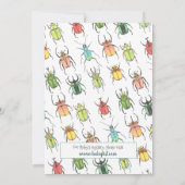 Cute Virtual Baby Shower Love Bugs Beetles Kaart (Achterkant)