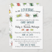 Cute Virtual Baby Shower Love Bugs Beetles Kaart (Voorkant / Achterkant)
