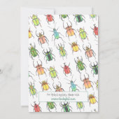 Cute Virtual Baby Shower Love Bugs Beetles Kaart (Achterkant)