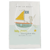 Cute Vissen Teddy Bear Star Sailboat Baby shower Medium Cadeauzakje (Voorkant)