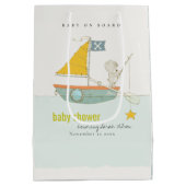 Cute Vissen Teddy Bear Star Sailboat Baby shower Medium Cadeauzakje (Achterkant)