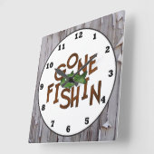 Cute Vist cabinewoordspekklokklok Vierkante Klok (Hoek)