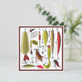 Cute Vist Tackle Happy Fathers Day Feestdagenkaart (Staand voorkant)