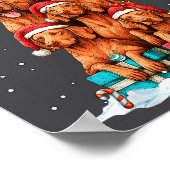 Cute Vizsla Viszla Dog Christmas Tree Xmas Hat  Poster (Hoek)