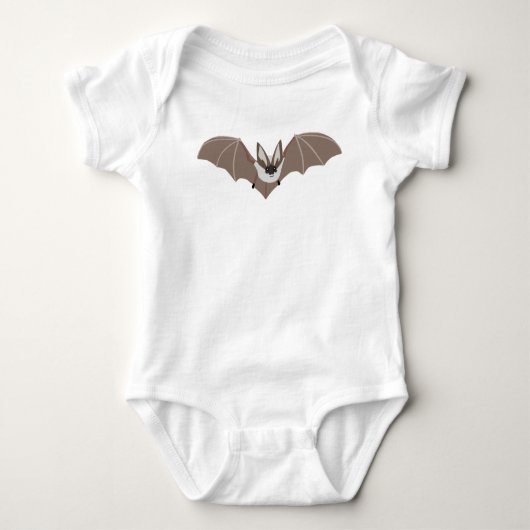 Cute vleermuis ontwerp. baby body romper (Voorkant)