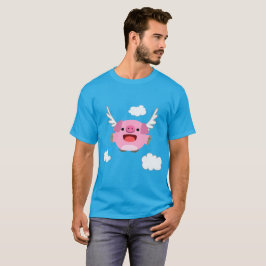 Cute Vliegende Cartoon Varken T-Shirt