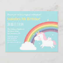 Cute Vliegende Eenhoorn Regenboog Meisjes Verjaard